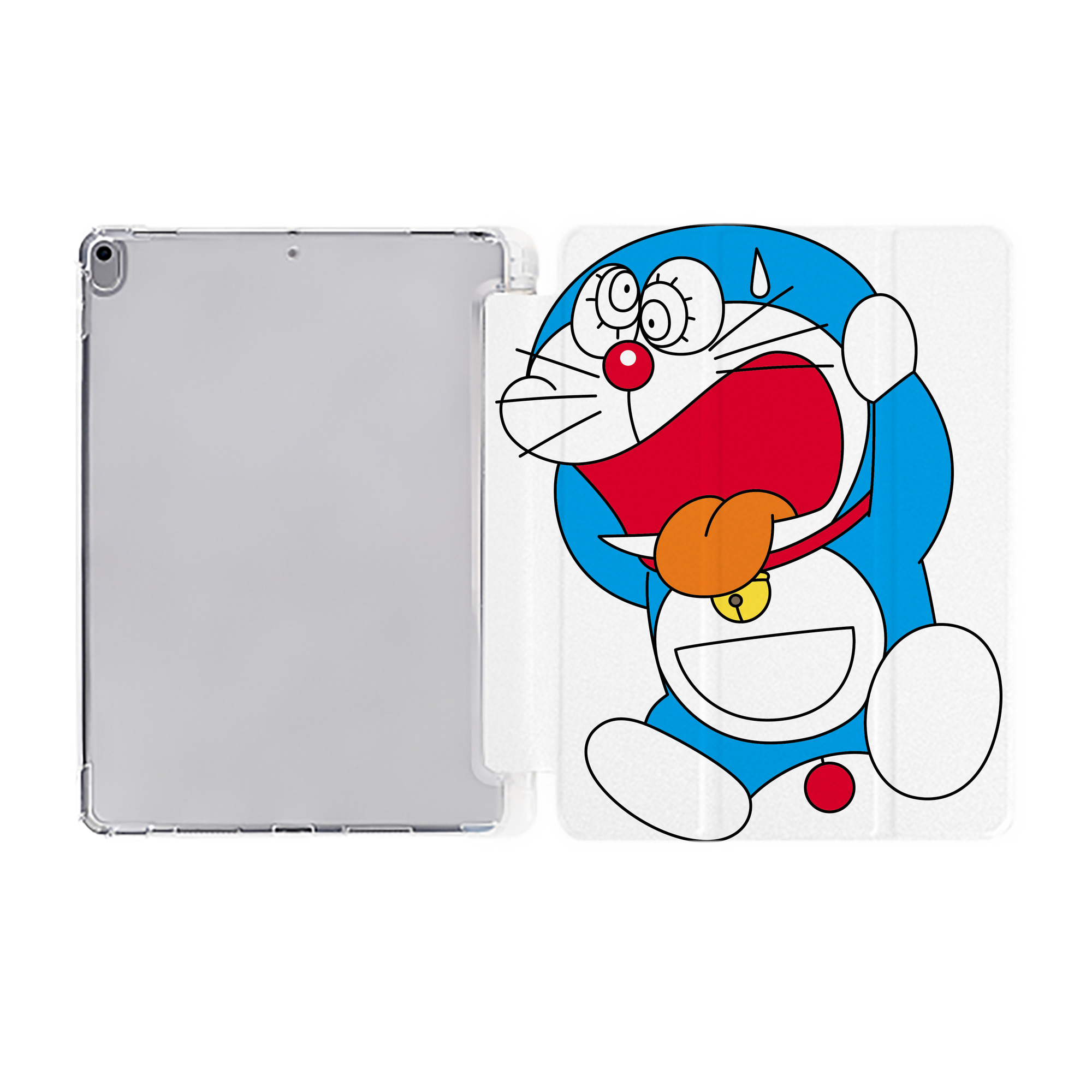 （画像用） ドラえもん Doraemon IPad ケース ペン収納付き 三つ折りスタンド PUレザー×シリコン 対応機種9.5/10.5/10.9インチ